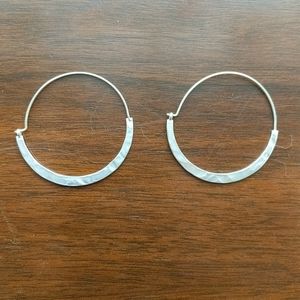 Hammered hoop earrings